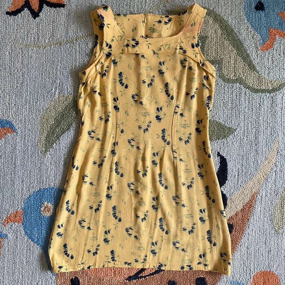 Tristan & Iseut I 90s I Floral Sleeveless Mini Sheath Dress I FLAWED - Picture 11 of 16